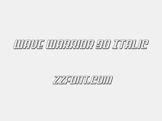 Wave Warrior 3D Italic