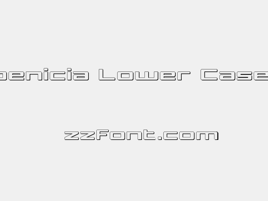 Phoenicia Lower Case 3D