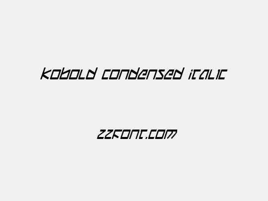 Kobold Condensed Italic