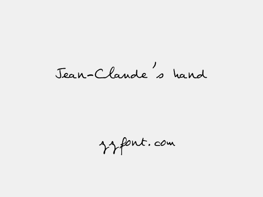 Jean-Claude's hand