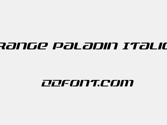 Range Paladin Italic