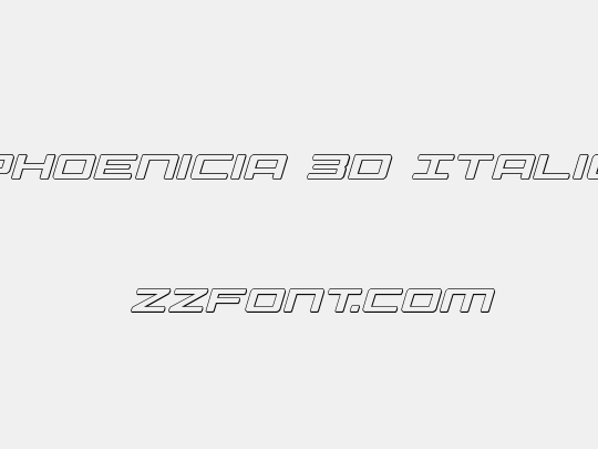 Phoenicia 3D Italic
