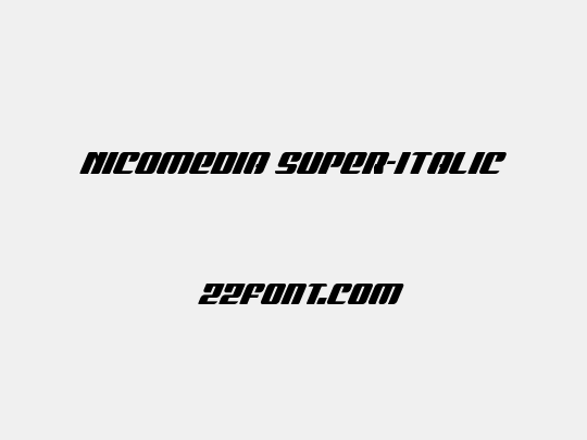 Nicomedia Super-Italic