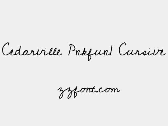 Cedarville Pnkfun1 Cursive