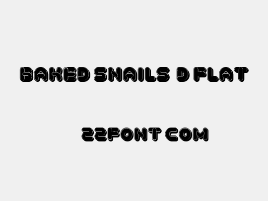 Baked Snails 3D Flat