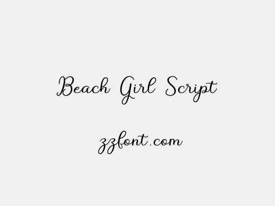 Beach Girl Script