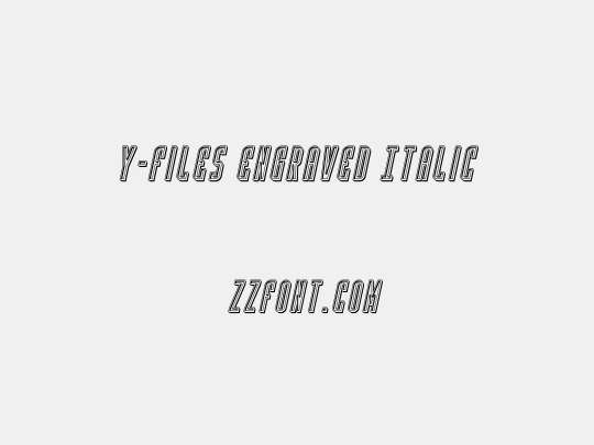 Y-Files Engraved Italic