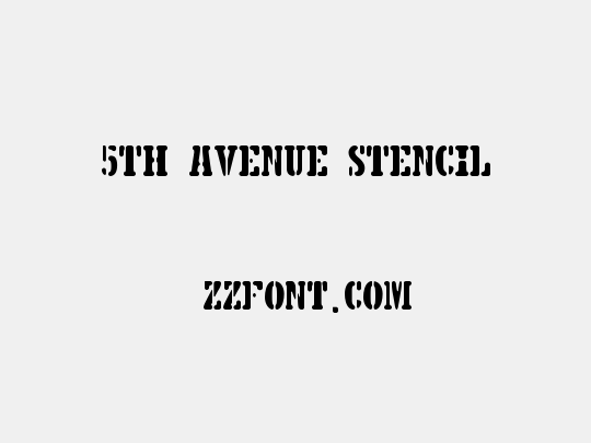 5TH AVENUE STENCIL
