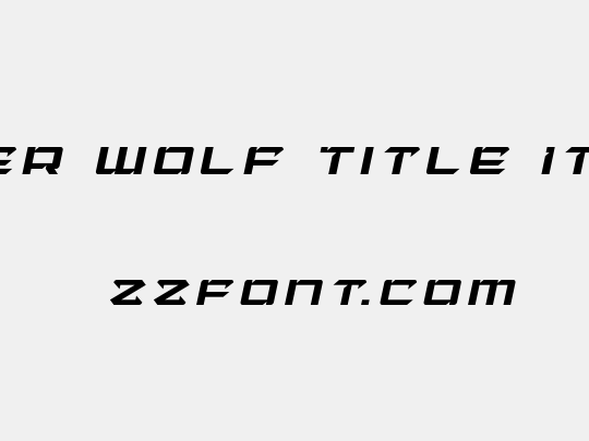Laser Wolf Title Italic