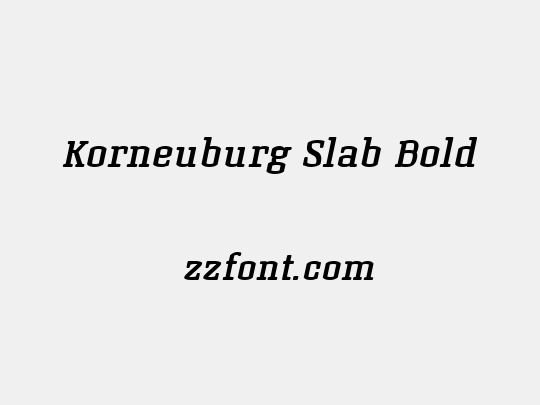 Korneuburg Slab Bold