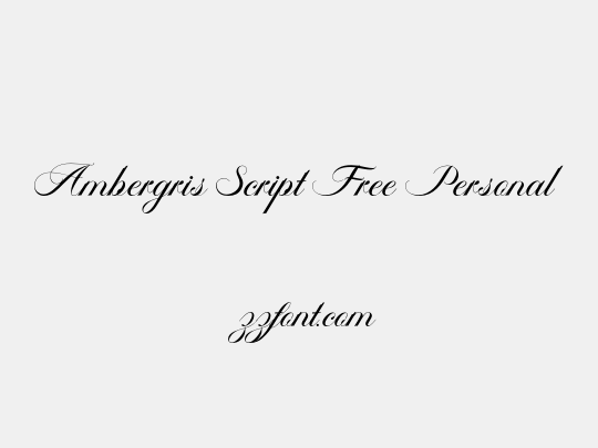 Ambergris Script Free Personal