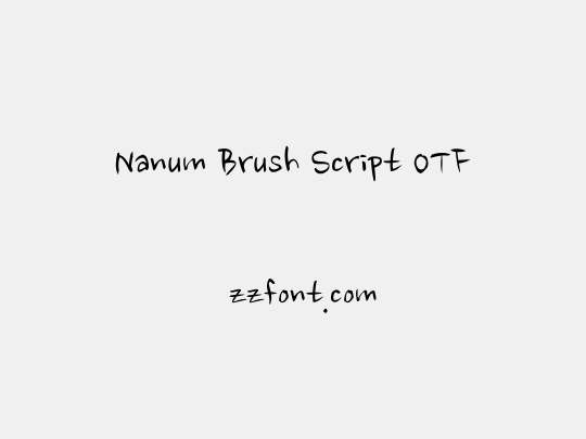 Nanum Brush Script OTF