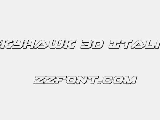 Skyhawk 3D Italic