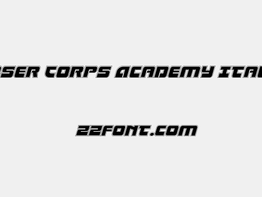 Laser Corps Academy Italic