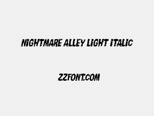 Nightmare Alley Light Italic