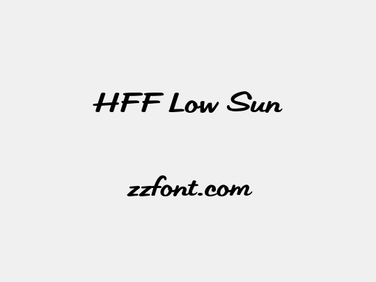 HFF Low Sun