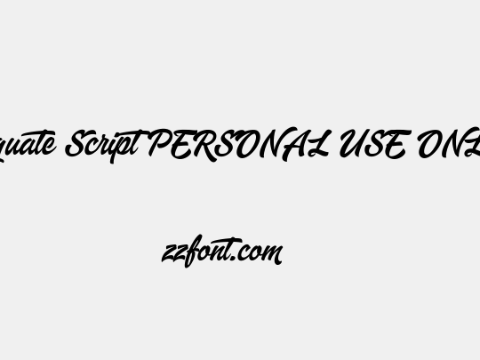 Aquate Script PERSONAL USE ONLY