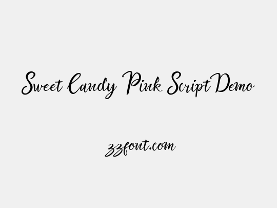 Sweet Candy Pink Script Demo