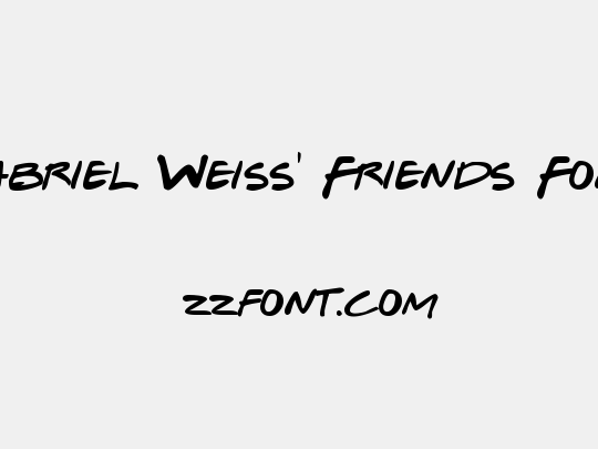 Gabriel Weiss' Friends Font