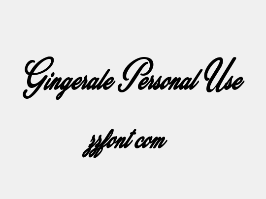 Gingerale Personal Use