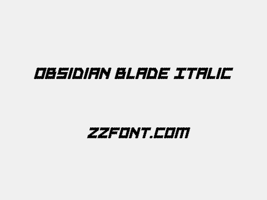 Obsidian Blade Italic