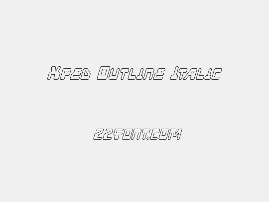 Xped Outline Italic