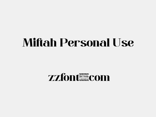 Miftah Personal Use