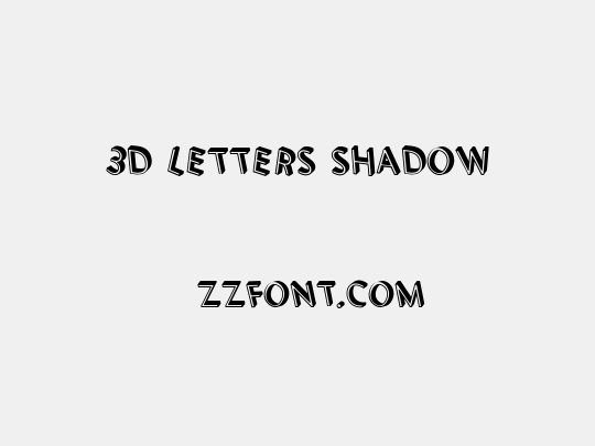 3D Letters Shadow