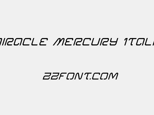 Miracle Mercury Italic