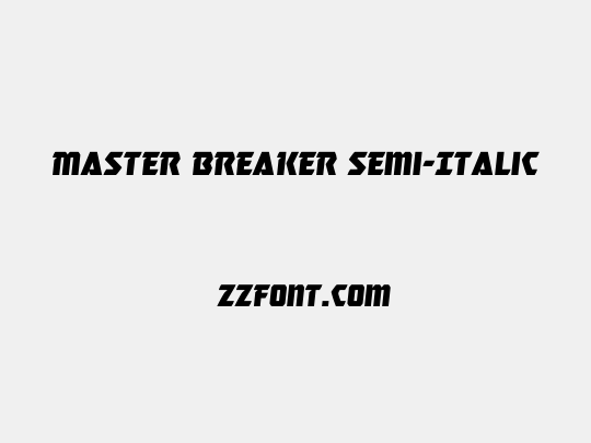 Master Breaker Semi-Italic