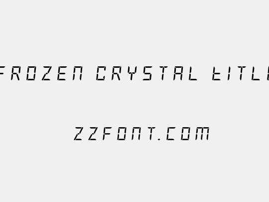 Frozen Crystal Title