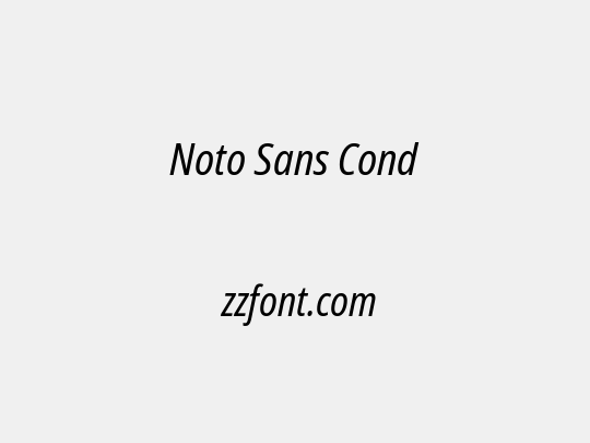 Noto Sans Cond