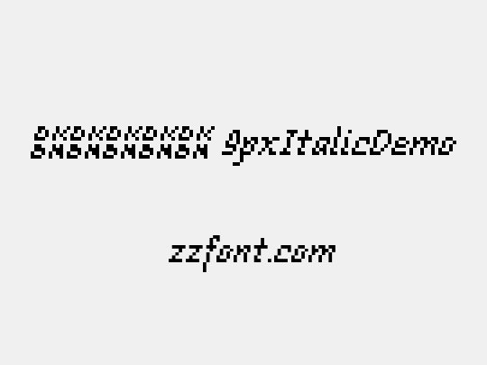 丁卯点阵体 9pxItalicDemo