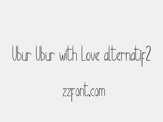 Ubur Ubur with Love alternatif2