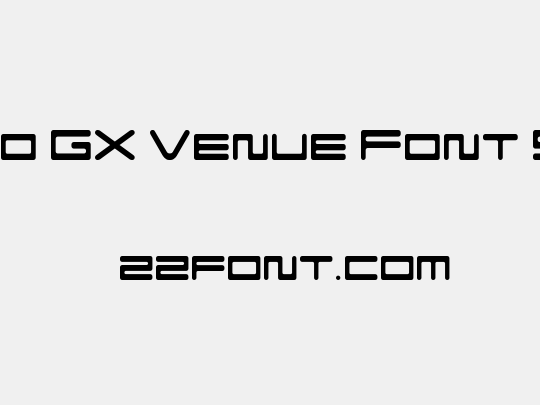 F-Zero GX Venue Font SemLt