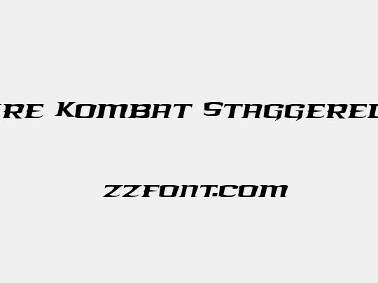 Kreature Kombat Staggered Italic