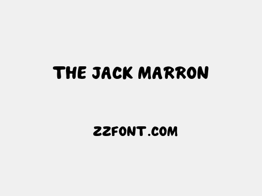 THE JACK MARRON