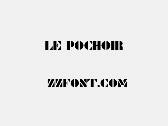 Le Pochoir