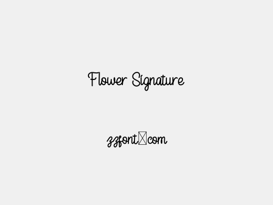 Flower Signature