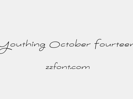 Youthing October Fourteen