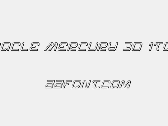 Miracle Mercury 3D Italic