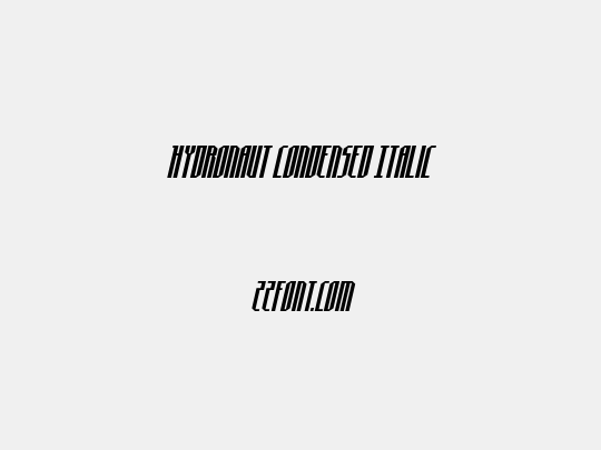 Hydronaut Condensed Italic