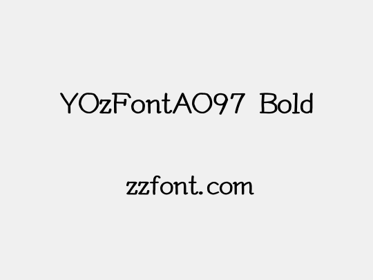 YOzFontAO97 Bold