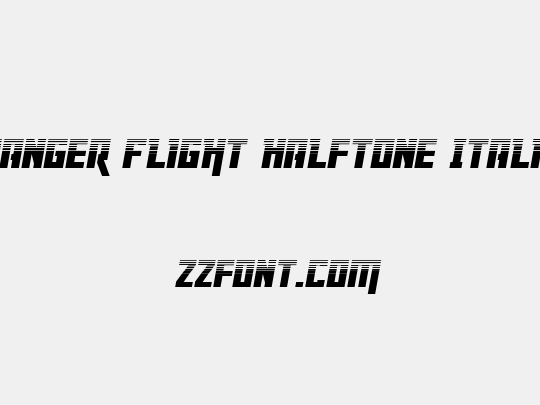 Danger Flight Halftone Italic