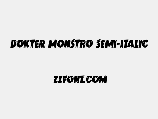 Dokter Monstro Semi-Italic