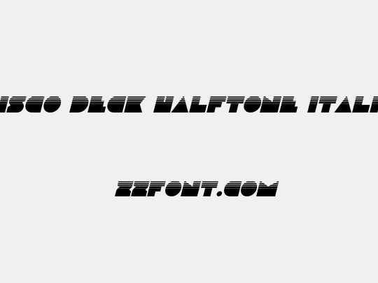Disco Deck Halftone Italic