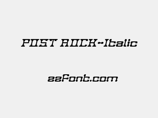 POST ROCK-Italic