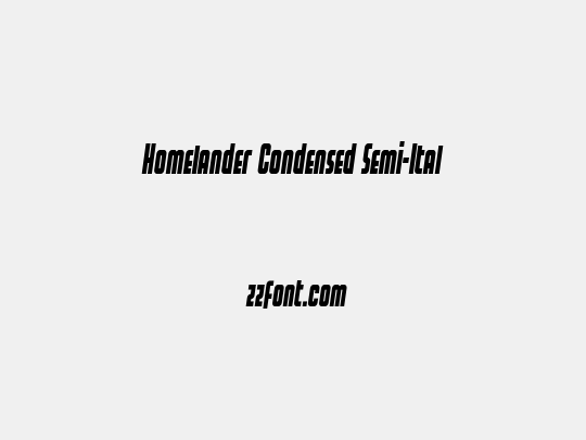 Homelander Condensed Semi-Ital