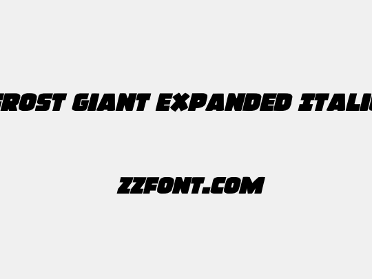 Frost Giant Expanded Italic