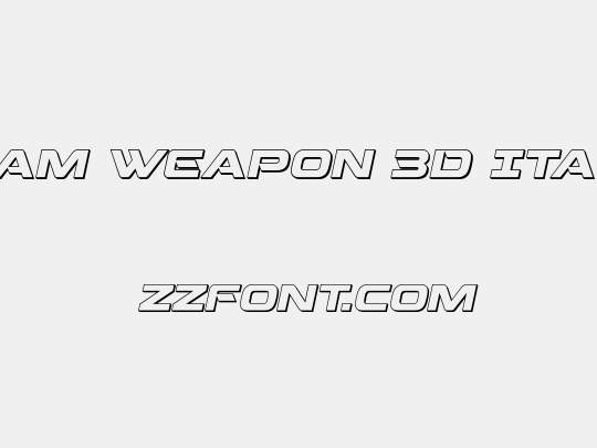 Beam Weapon 3D Italic